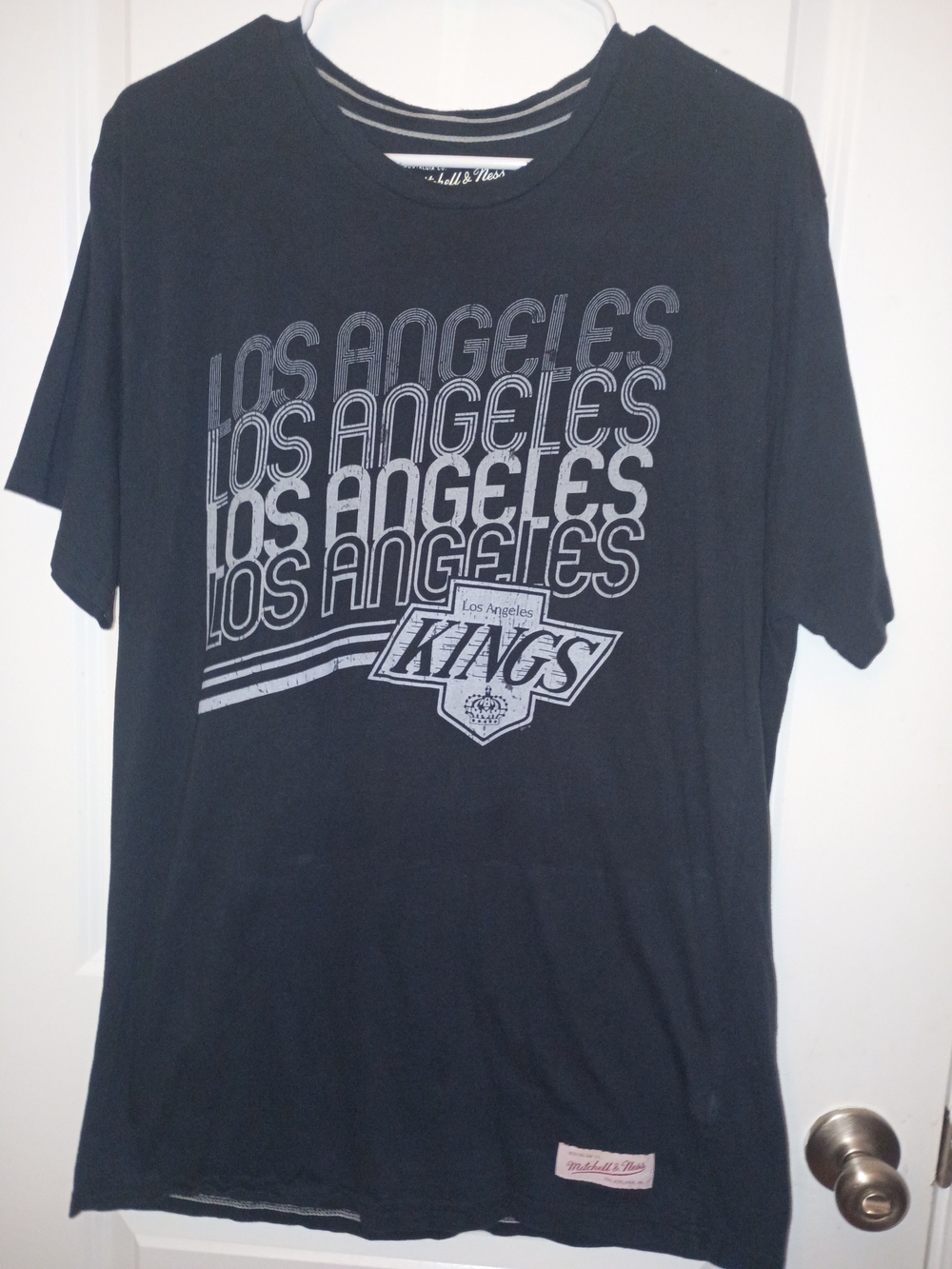 Mitchell & Ness Black Los Angeles Kings Short Sleeve Tee